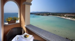 At Hotel Gabbiano Azzurro, a room with splendid views over the Gulf of Aranci.