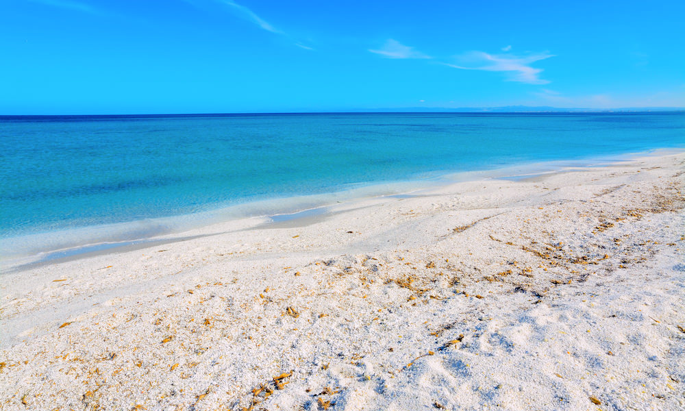 a picture of le saline beach near stintino north west sardinia