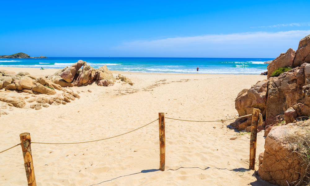 a picture of su giudeu beach near domus de maria in southern sardinia