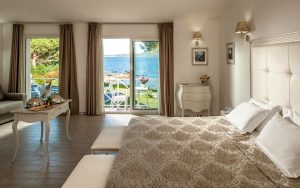 a picture of a room with a view at the Pelican Beach Resort and Spa in Olbia, north-east Sardinia, Italy.
