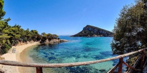 a view from cala moresca in golfo aranci