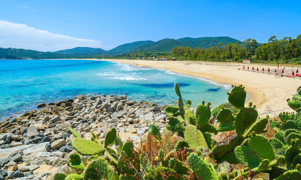 a picture of cala sinzias near costa rei south east sardinia