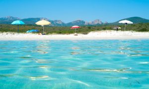 a picture of spiaggia rena bianca near portisco in north east sardinia