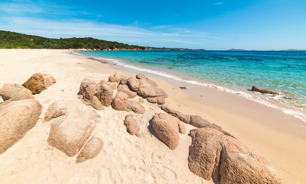 a picture of spiaggia di liscia ruja in costa smeralda sardinia.