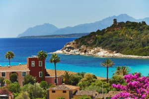 a picture of the area surrounding the ancient Torre di San Gemiliano in Arbatax, east Sardinia, Italy.