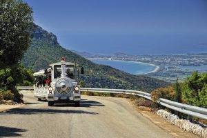 a picture of the Trenino Supramonte riding on the Plateau of Golgo in Baunei, east Sardinia, Italy.