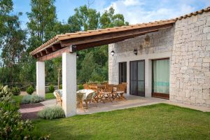 a picture of the garden at a detached vacation home in Castiadas, south-east Sardinia, Italy.