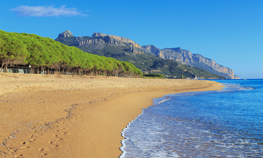 a picture of isula manna beach near lotzorai in east sardinia