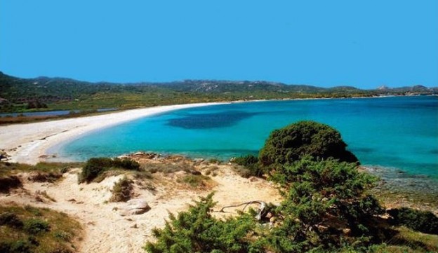 a picture of tanca manna beach in sardinia