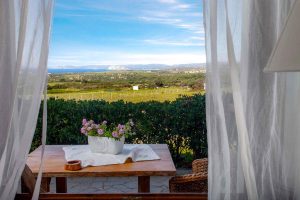 a picture taken from a room at Agriturismo Nuraghe Tuttusoni in Portobello di Gallura north Sardinia Italy