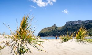 a picture of spiaggia del poetto di cagliari in south sardinia