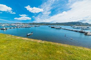 a picture of the harbour in cannigione in north-east sardinia italy