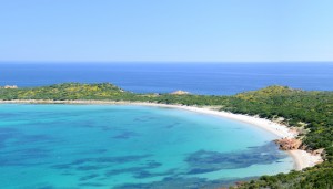 a picture of capo coda cavallo beach in sardinia