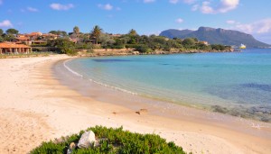 a picture of baia caddinas beach in golfo aranci sardinia