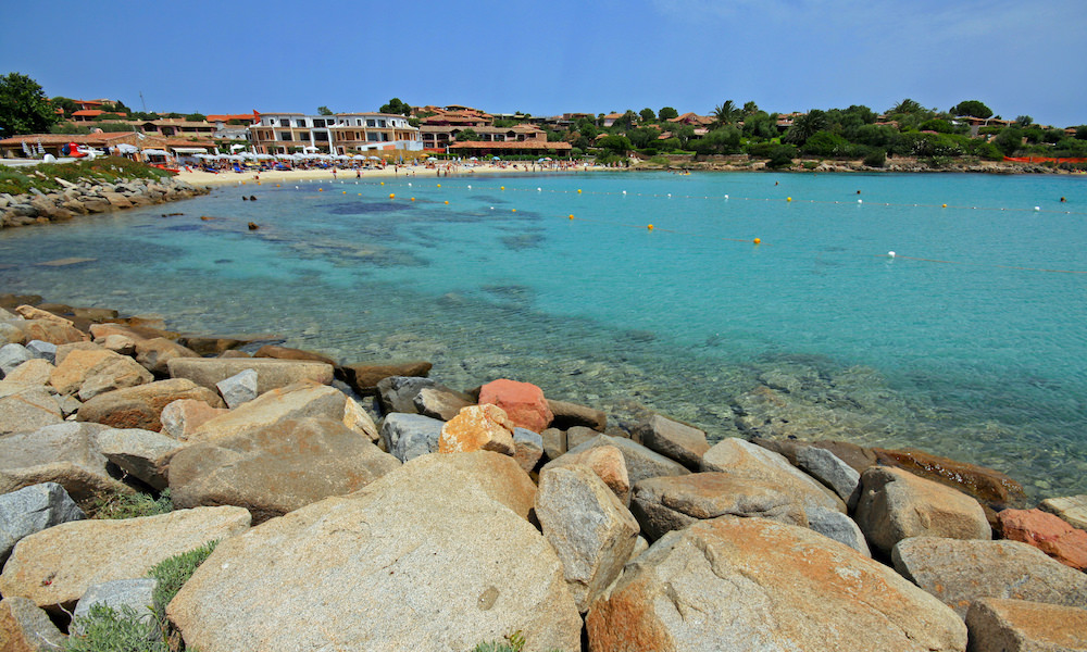 a picture of spiaggia baia cardinas in golfo aranci in north-east sardinia