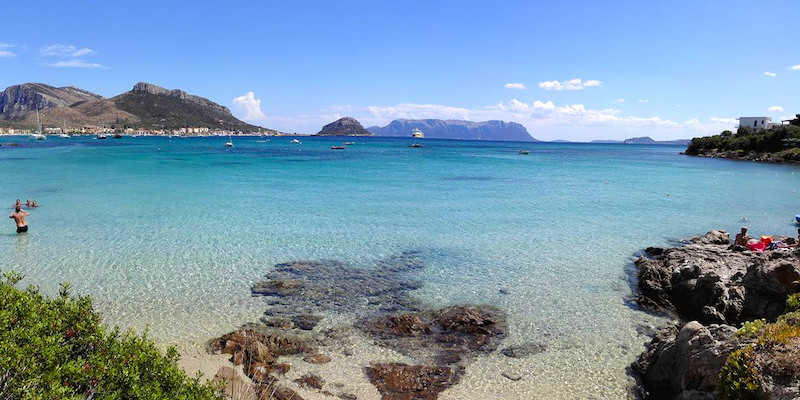 a view from quinta spiaggia, the fifth beach in Golfo Aranci