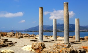 a picture of ancient ruins in nora cagliari south sardinia