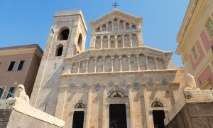 a picture of the cagliari cathedral in cagliari sardinia