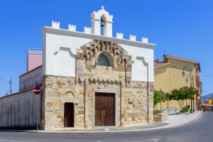 a picture of the church of Santa Maria di Malta, in Guspini, south-west Sardinia, Italy.
