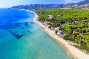 an aerial picture of the oceanfront Forte Village Resort - Bouganville near Chia south Sardinia