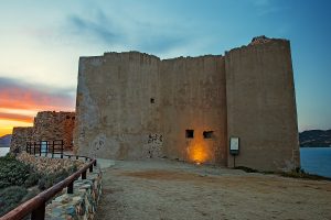 a picture of Fortezza Vecchia, and old fortress on a promontory on the eastern side of the Gulf of Cagliari.