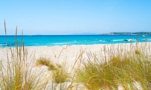 a picture of le dune beach in cagliari south sardinia