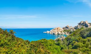 a picture of rocky shores in capo testa in the province of olbia tempio in north sardinia