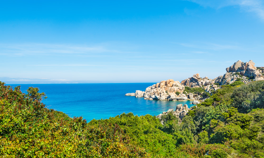 a picture of rocky shores in capo testa in the province of olbia tempio in north sardinia