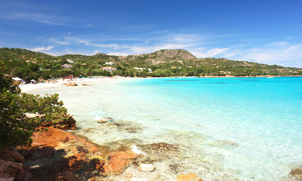 a picture of the beach at porto sistana in olbia tempio north east sardinia