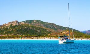 a picture of Spiaggia Porto Taverna, near Porto San Paolo, northeast Sardinia, Italy.