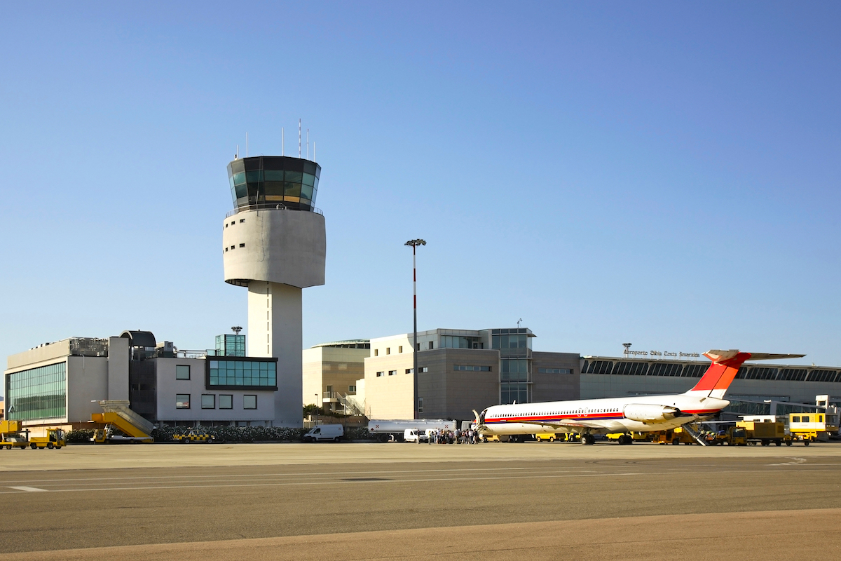 a picture of Olbia Costa Smeralda Airport in north-east Sardinia, Italy.