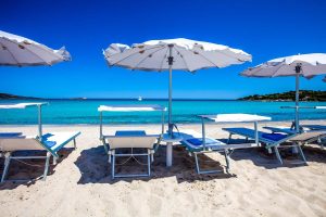 a picture taken from the private beach of the five-star Paradise Resort Sardegna, near San Teodoro, north-east Sardinia.