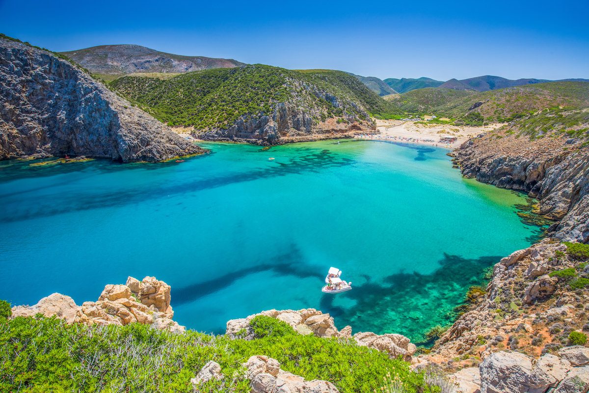 a picture of Cala Domestica near Buggerru in south-west Sardinia, Italy.