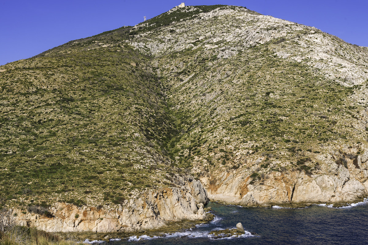 a picture of Cala Greca, a small cove near Golfo Aranci, north-east Sardinia, Italy.