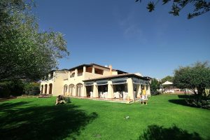 a picture of the gardens surrounding the four-star Hotel Speraesole in north-east Sardinia, Italy.