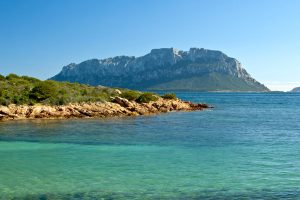 a picture taken from the beach of Sas Enas Appara (Le Tre Sorelle) in Porto Istana, north-east Sardinia, Italy.