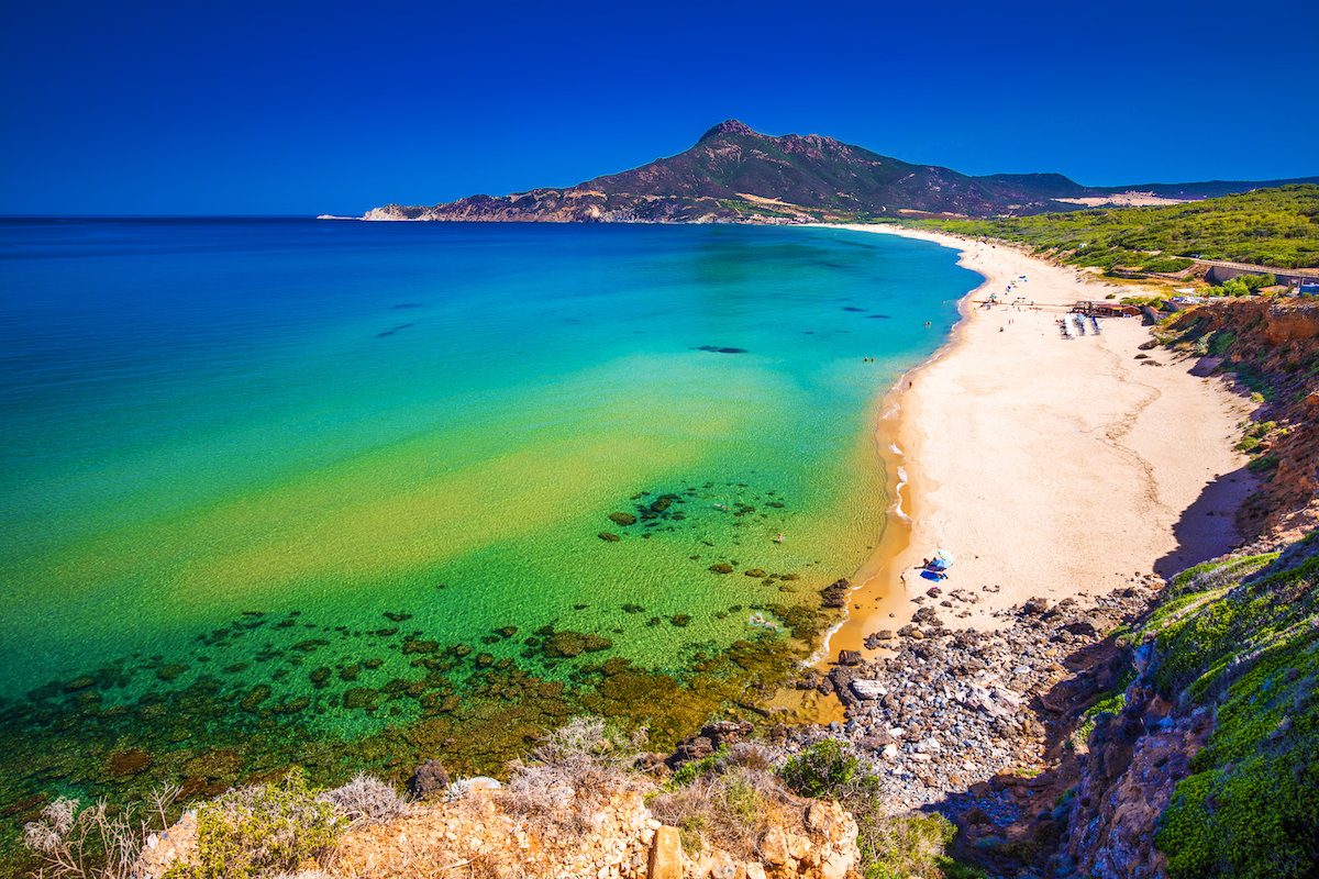 a picture of Spiaggia di Portixeddu near Buggeru in south-west Sardinia, Italy.