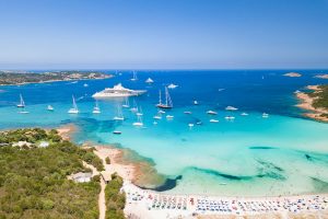 Grande Pevero Beach, Costa Smeralda, Olbia-Tempio, Sardinia.