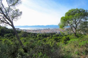 A view of the city from Parco di Monte Urpinu, Cagliari, Sardinia.