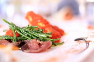 A fresh fish dish prepared by Nautilus Ristorante, in Alghero, north-west Sardinia, Italy.