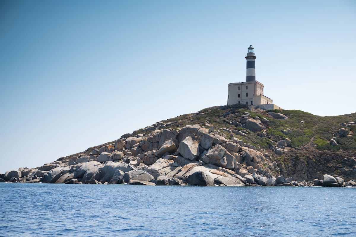 A picture of Isola dei Cavoli Lighthouse in Villasimius, Sardinia, Italy.