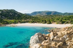 spiaggia di cala cipolla near chia in south sardinia italy