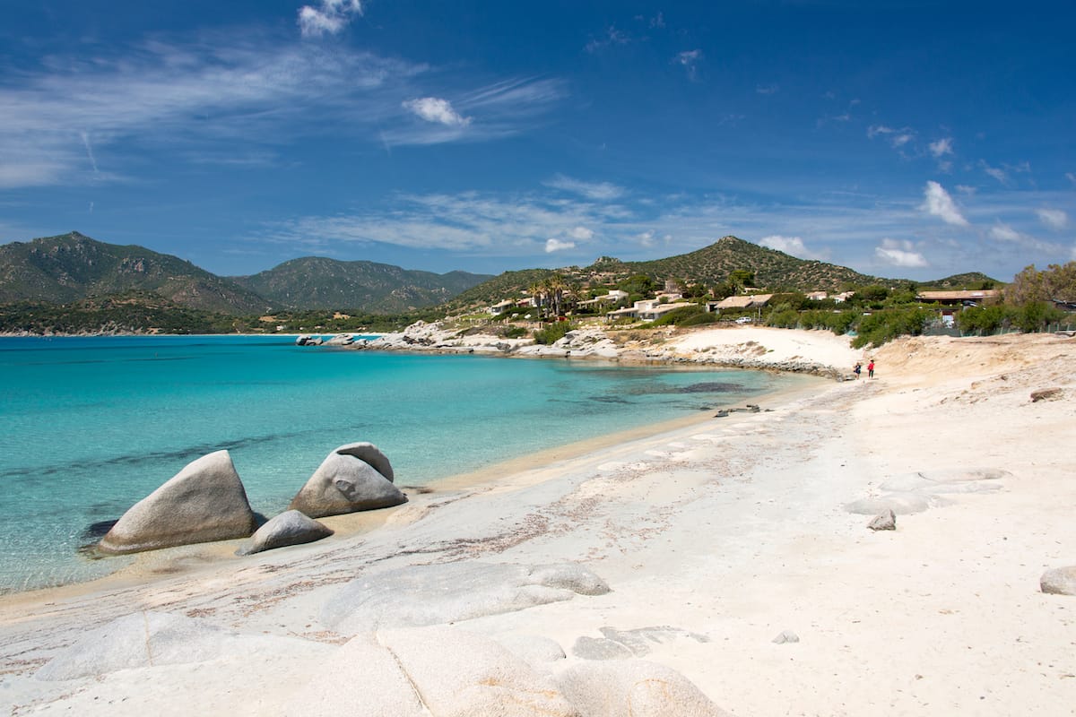 spiaggia del riso near villasimius southeast sardinia italy