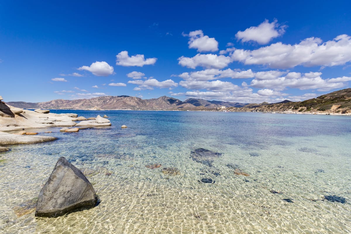 a snorkeling spot at spiaggia di santo stefano near villasimius south sardinia