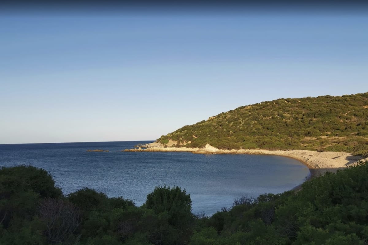 the small cove of spiaggia di porto luna near villasimius