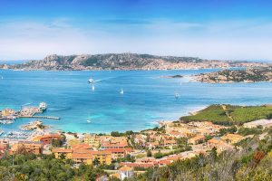 A view of Isola Maddalena and Palau, in northeast Sardinia. Several ferries bring tourists to the popular archipelago.