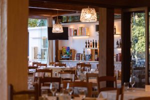 the interior at restaurant mirage in chia sardinia