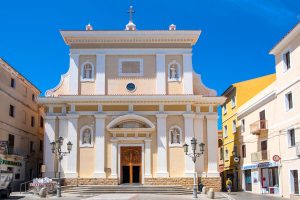 outside view of Chiesa di Santa Maria Maddalena on Isola Maddalena in Sardinia