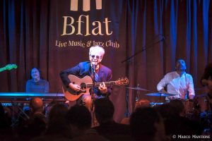 A Jazz artist performing at the BFlat Jazz Club in Cagliari, Sardinia, Italy.