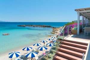 Sea views from Hotel dei Pini, at Spiaggia delle Bombarde, near Alghero, northwest Sardinia.